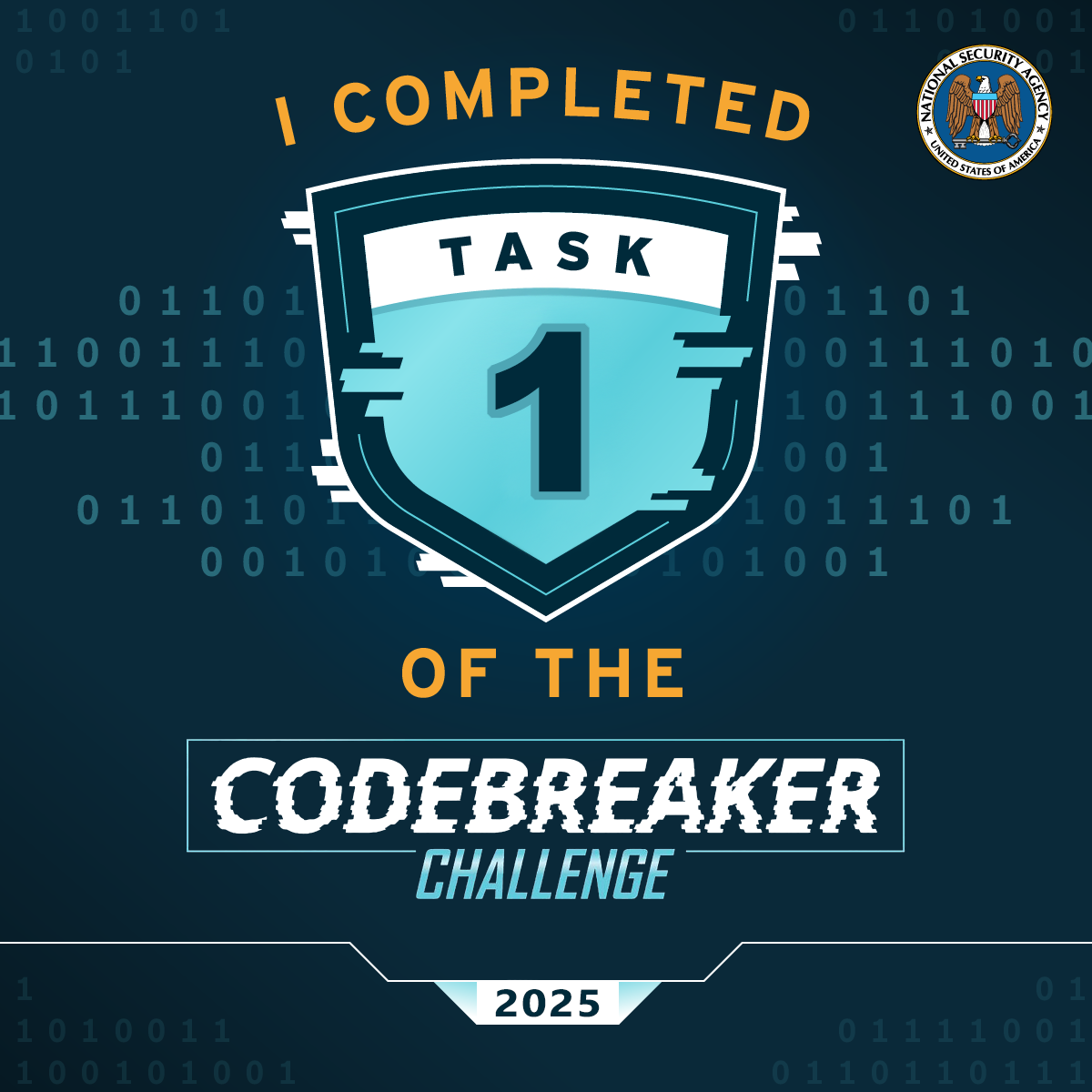 Task 1 completion badge